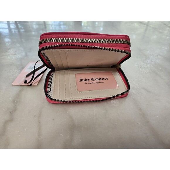 JUICY COUTURE HOT PINK DOUBLE ZIP AROUND WALLET, *NEW WITH TAGS!* - Picture 6 of 12